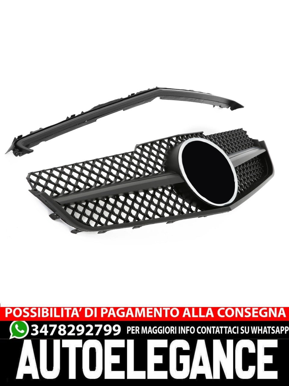 Griglia sportiva per Mercedes W207 E Coupe Cabrio Matt Black AMG LOOK
