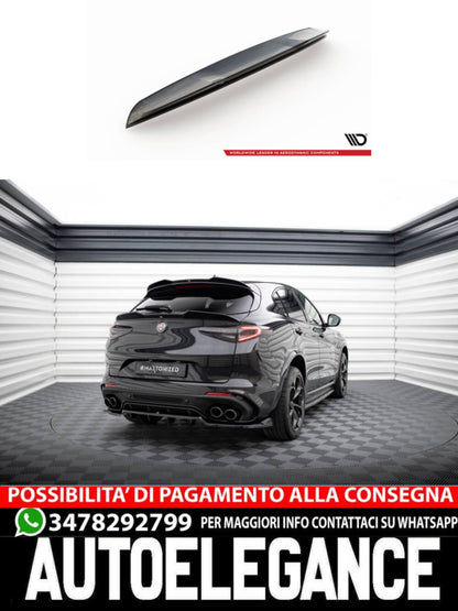 SPOILER CAP SUPERIORE 3D ADATTO COMPATIBILE PER  ALFA ROMEO STELVIO QUADRIFOGLIO MK1 2016 - 2020