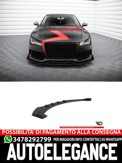 SPLITTER ANTERIORE STREET PRO ADATTO COMPATIBILE PER AUDI A7 RS7 LOOK C7 ( 2010 - 2014 )