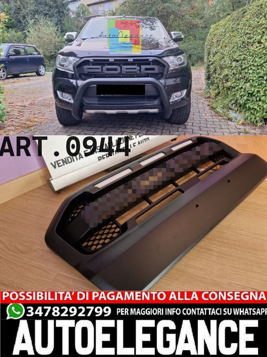 GRIGLIA ADATTA PER FORD RANGER T6 2015-2018 NERO OPACA + LED