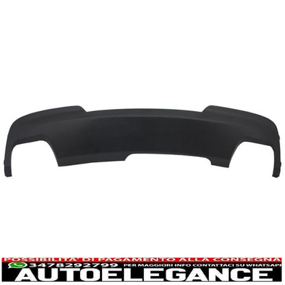 diffusore d'aria a doppia uscita adatto per bmw f10 f11 (2011-2017) con terminali di scarico neri design m-tech 550i sport