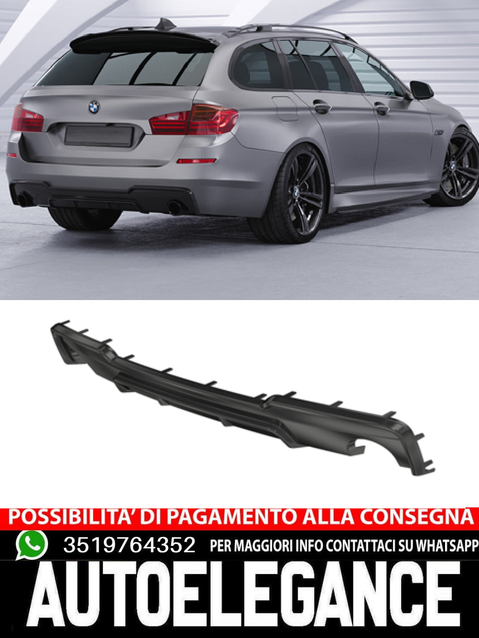 Diffusori posteriore adatto per BMW 5er F10 / F11 Pacchetto 535i/535d M