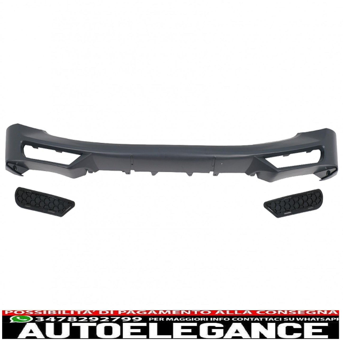 Front bumper spoiler lip extension for smart fortwo 453 (2014-2019)