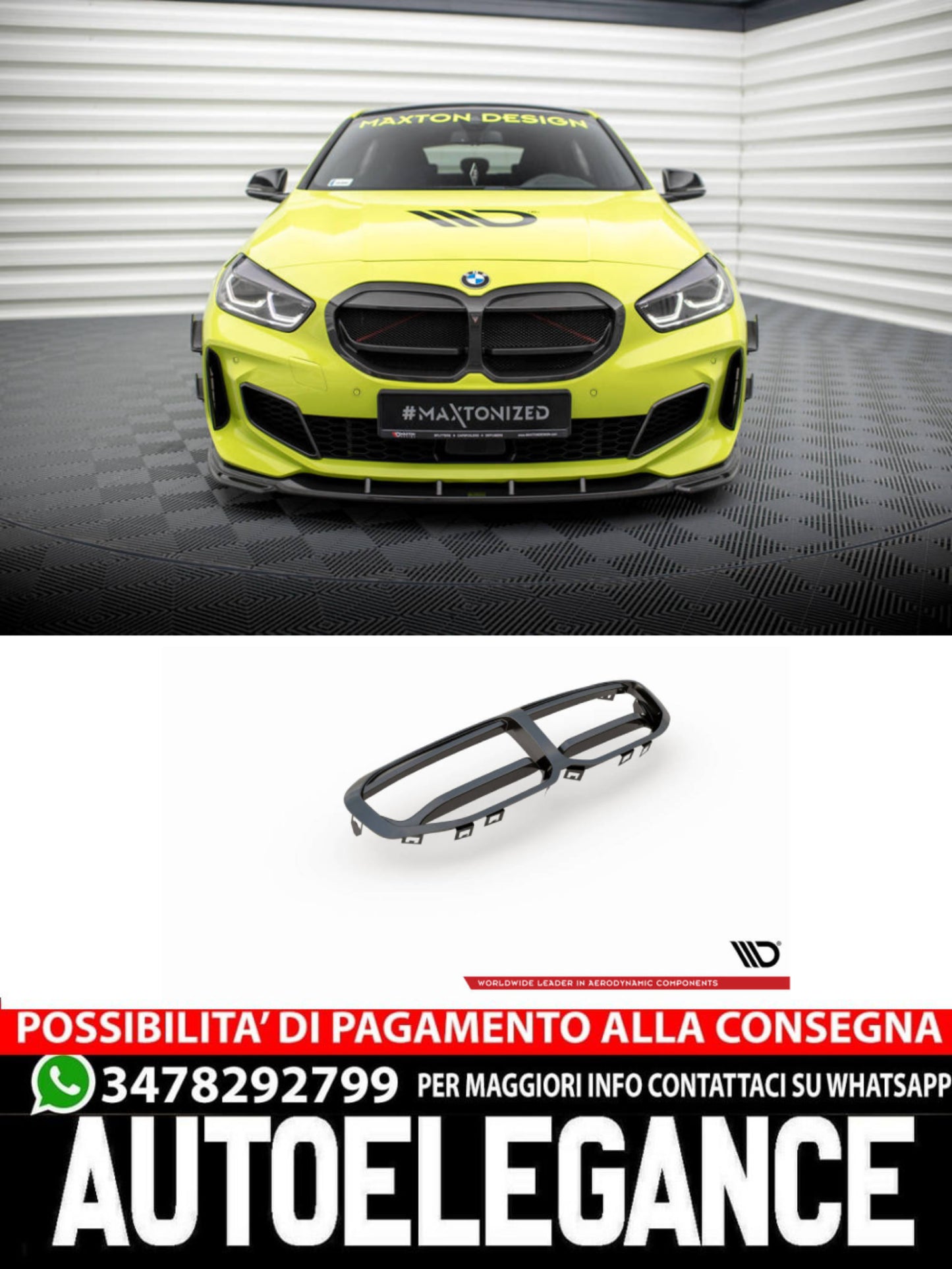 GRIGLIA ANTERIORE CARBONIO ADATTO PER BMW 1 F40 M-PACK/ M135I   (2019 - )