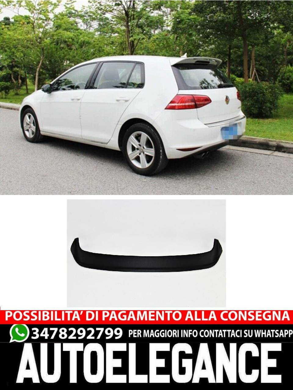 SPOILER adatto per VW GOLF 7 2012-2020