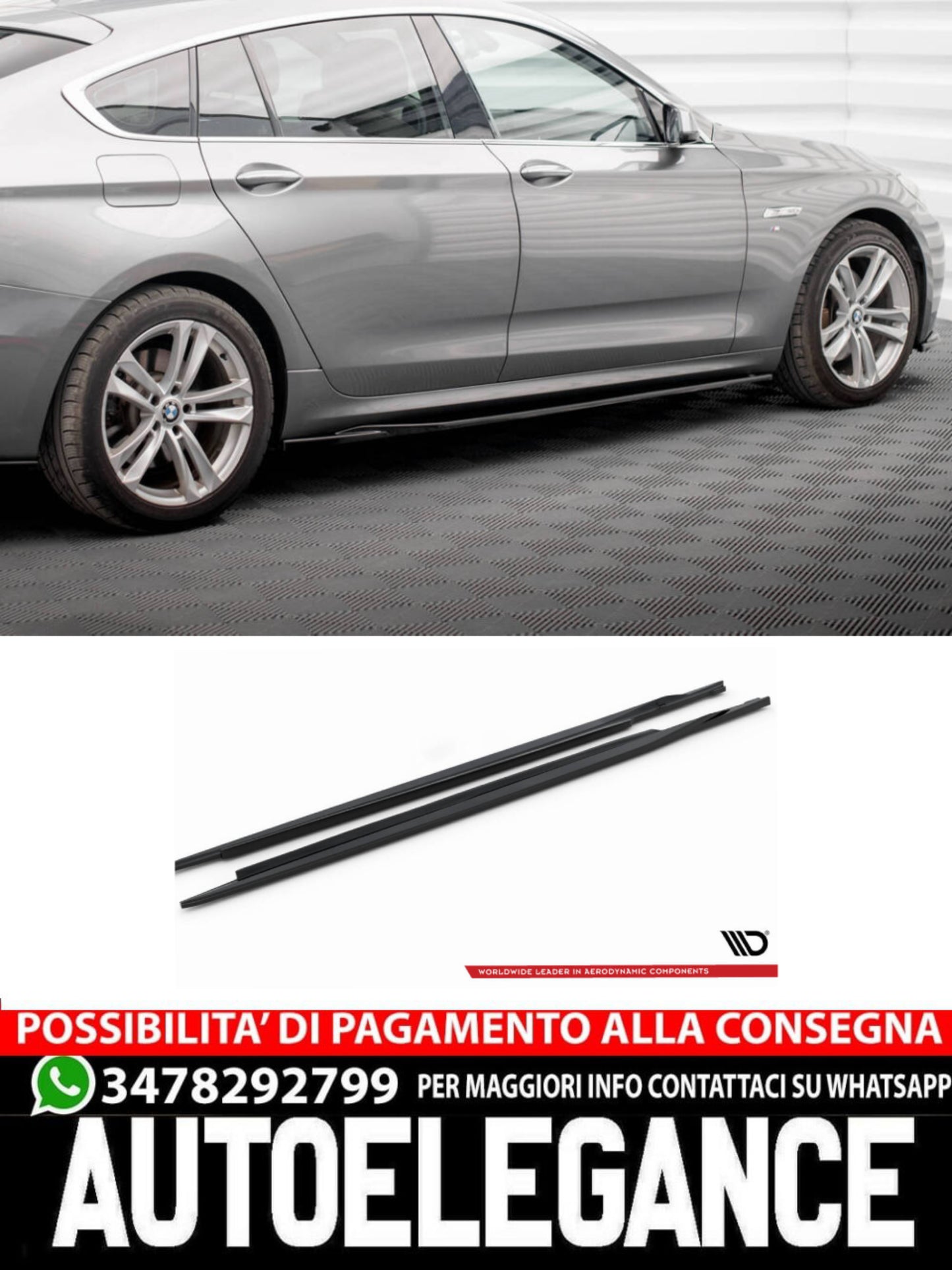 MINIGONNE LATERALI ADATTE PER BMW 5 GT M-PACK F07   2009-2013