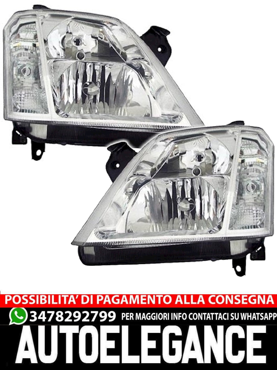 Headlight Set for Opel Meriva A 2003-2010 H1 H7 LWR 