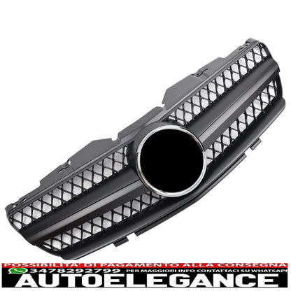 sport grill radiator grill suitable for mercedes r230 sl 2001-2006 matt black - show original titleoriginal textgrill sport kühlergrill fit for mercedes r230 sl 2001-2006 matt schwarz
