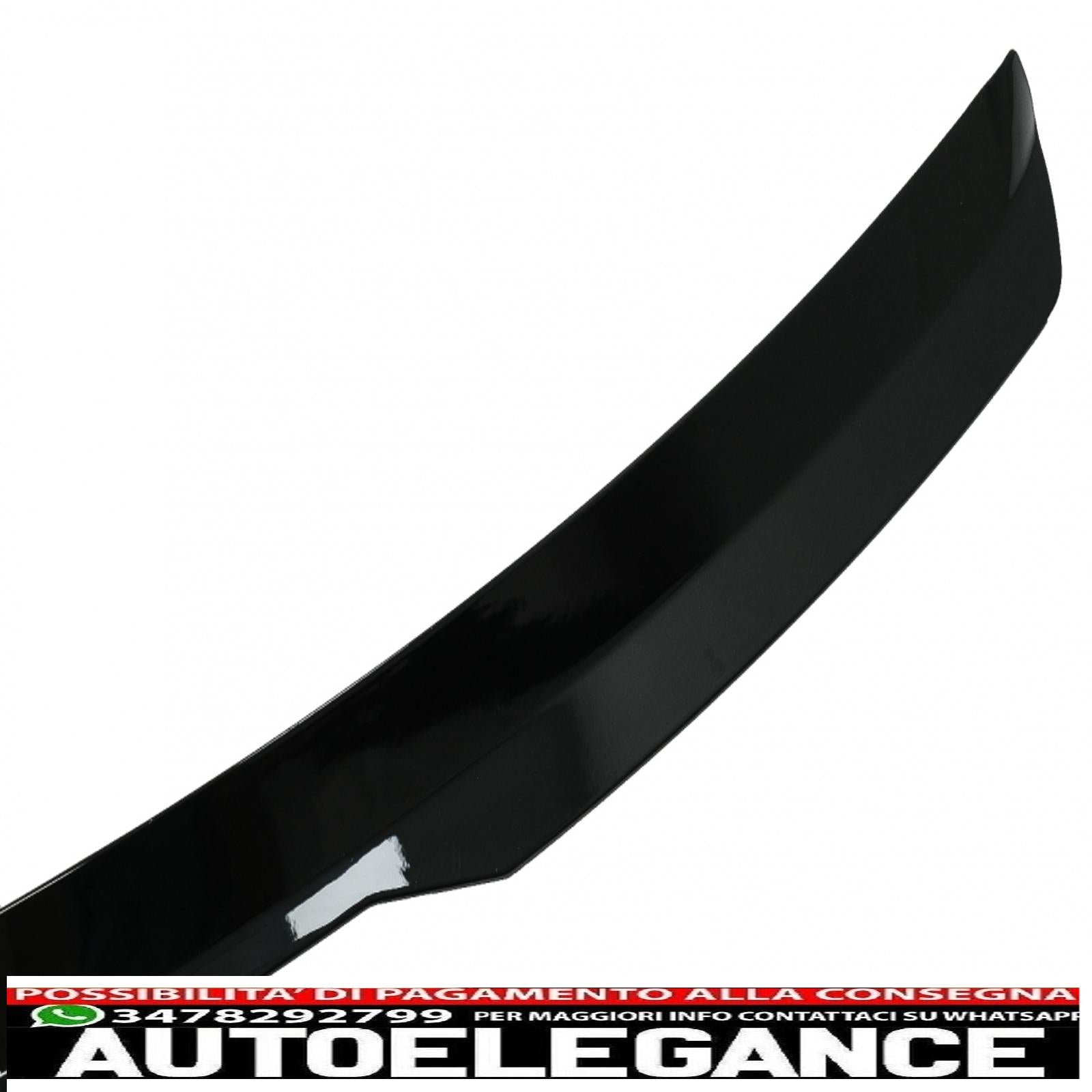 aggiungi l'estensione dell'ala dello spoiler sul tetto adatta per vw polo aw mk6 (2017-up) pianoforte nero AUTOELEGANCERICAMBI