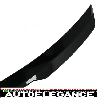 aggiungi l'estensione dell'ala dello spoiler sul tetto adatta per vw polo aw mk6 (2017-up) pianoforte nero AUTOELEGANCERICAMBI