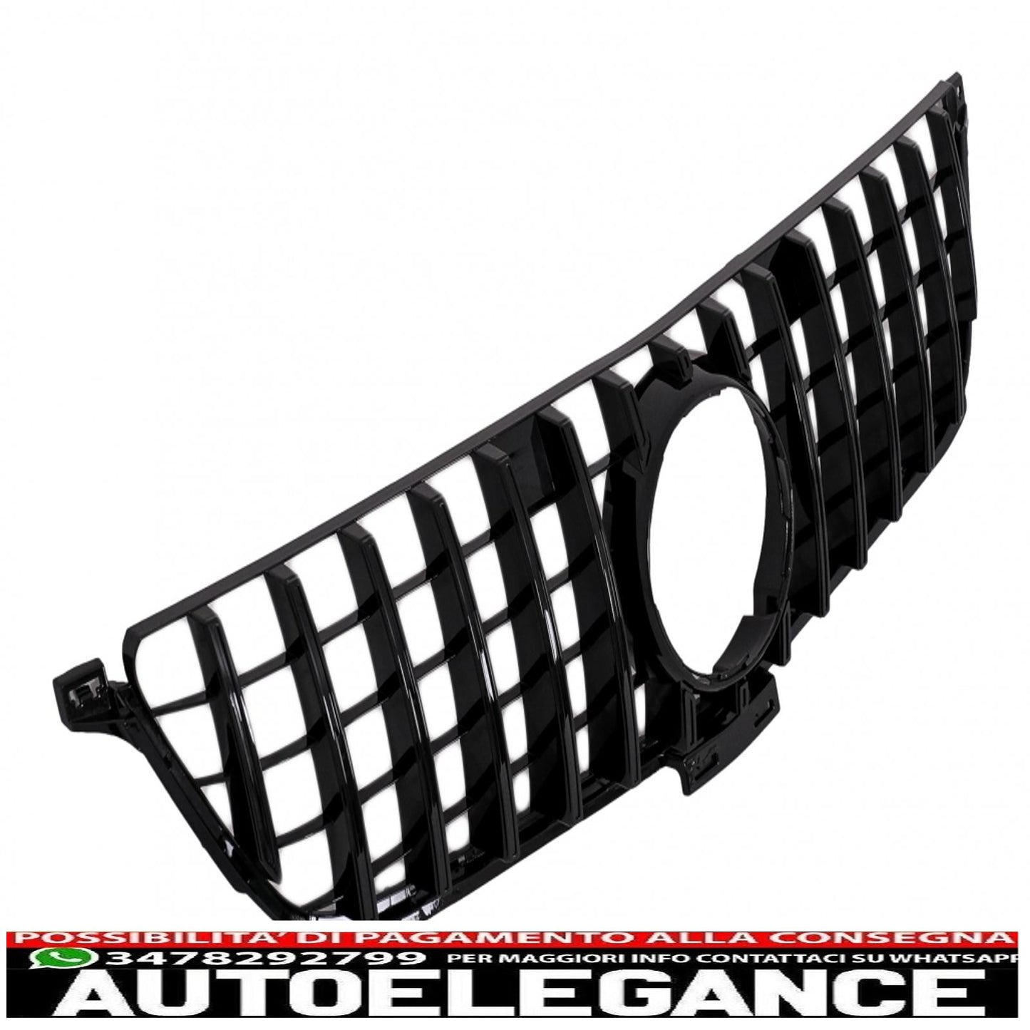 griglia anteriore adatta per mercedes classe ml w166 (2012-2014) gt-r design panamericana nera