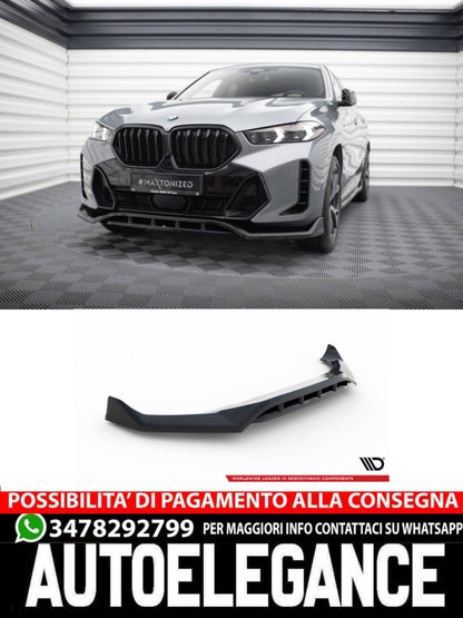 SPLITTER ANTERIORE adatto per V.2 BMW X6 M-PACK G06 FACELIFT  (2023 - )