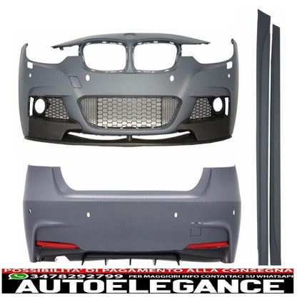 complete body kit suitable for BMW F30 (2011-up) single exhaust outlet in m-performance design 