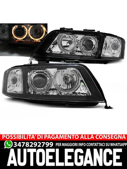 FARI ANTERIORI ANGEL EYES NERO per AUDI A6 06.01-05.04