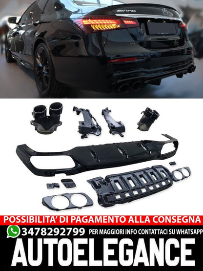 Suitable for Mercedes W213 E-Class rear spoiler diffuser 