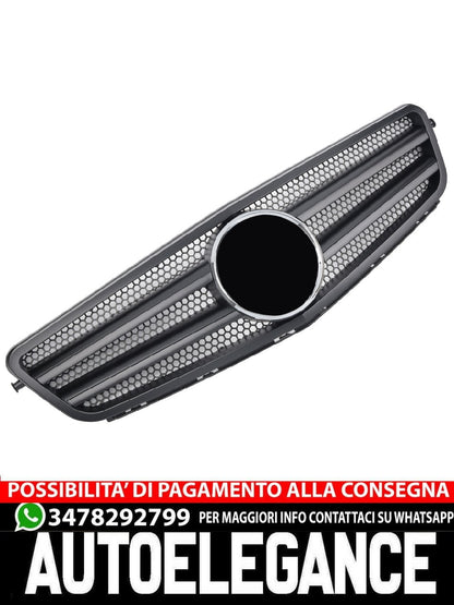 Sports grille for Mercedes W204 S204 C matt black C63 AMG 