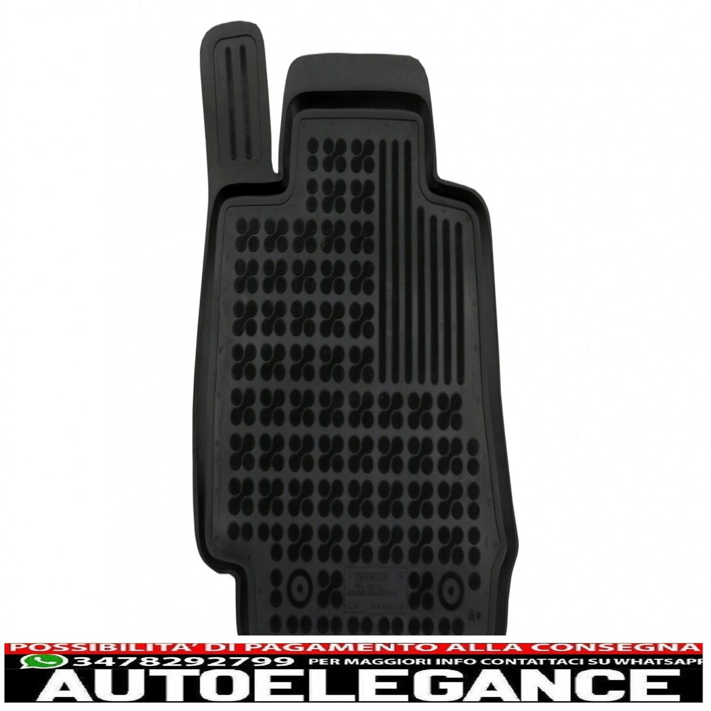 Black rubber mats suitable for alfa romeo giulia (952) 4x2 (2016-up)