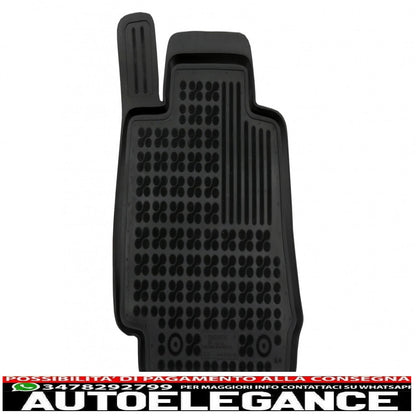 Black rubber mats suitable for alfa romeo giulia (952) 4x2 (2016-up)