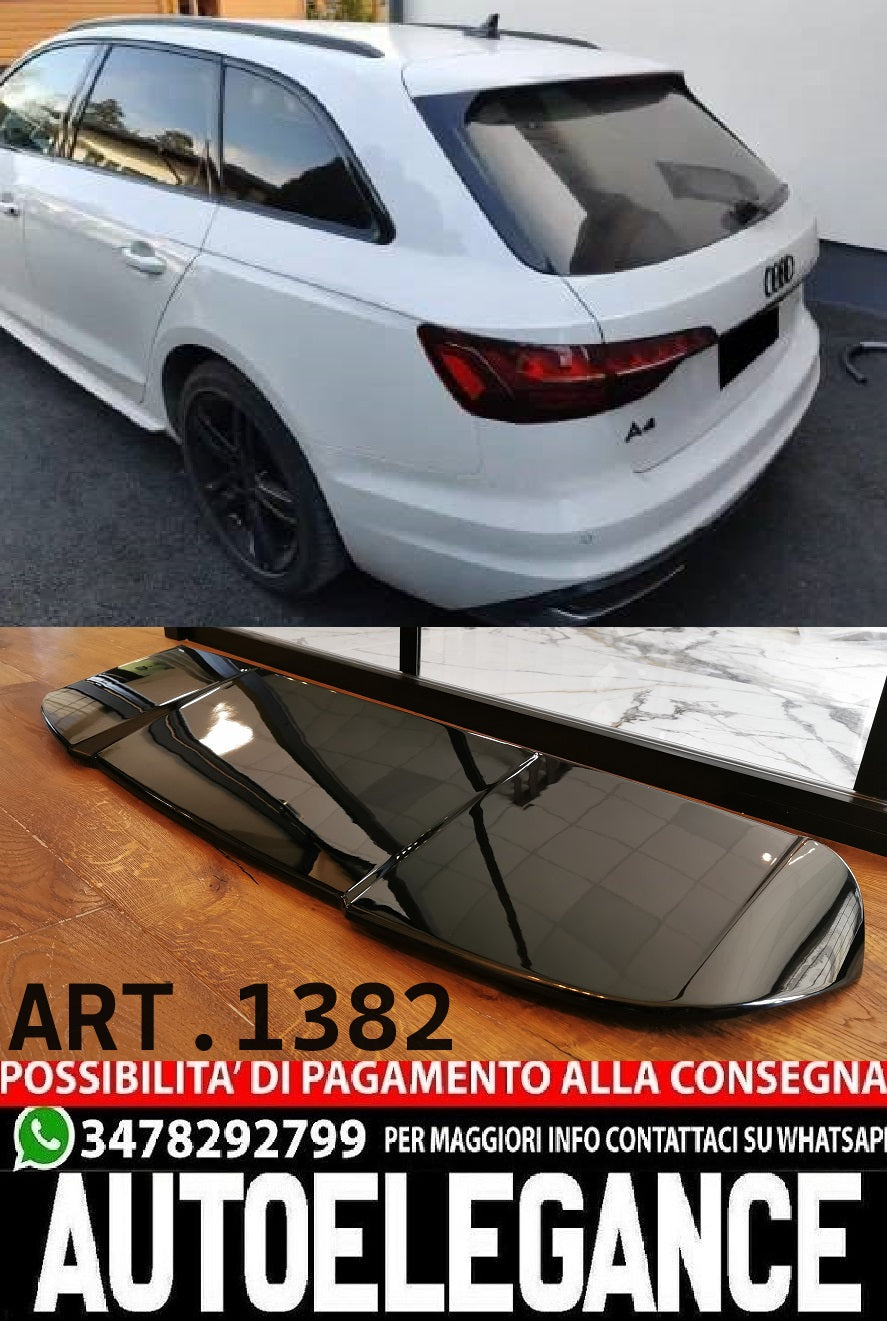 ROOF SPOILER SUITABLE FOR AUDI A4 B9 AVANT LOOK RS4 GLOSSY BLACK SPORTY LOOK