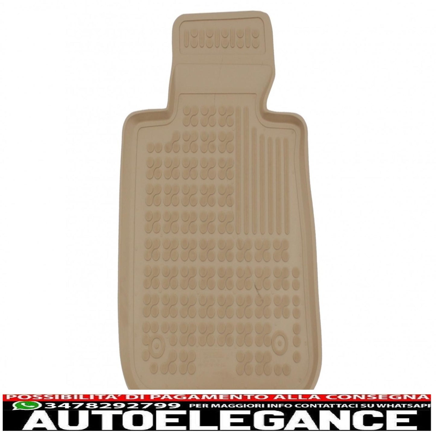 tappetino in gomma beige adatto a bmw serie 1 e87 (2004-2011) f20 (2011-08.2014) f20 lci (2015-06.2019)