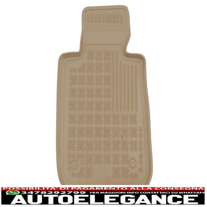 tappetino in gomma beige adatto a bmw serie 1 e87 (2004-2011) f20 (2011-08.2014) f20 lci (2015-06.2019)