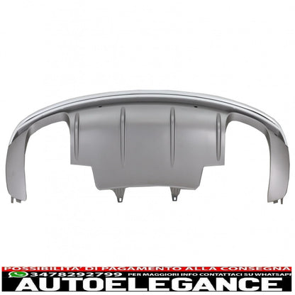 diffusore posteriore doppia uscita con terminali di scarico adatti per paraurti audi q5 8r facelift (2009-2016) s-line