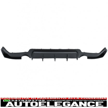 diffusore paraurti posteriore adatto per bmw serie 4 f32 f33 f36 (2013-2019) coupe cabrio m design doppia uscita singola