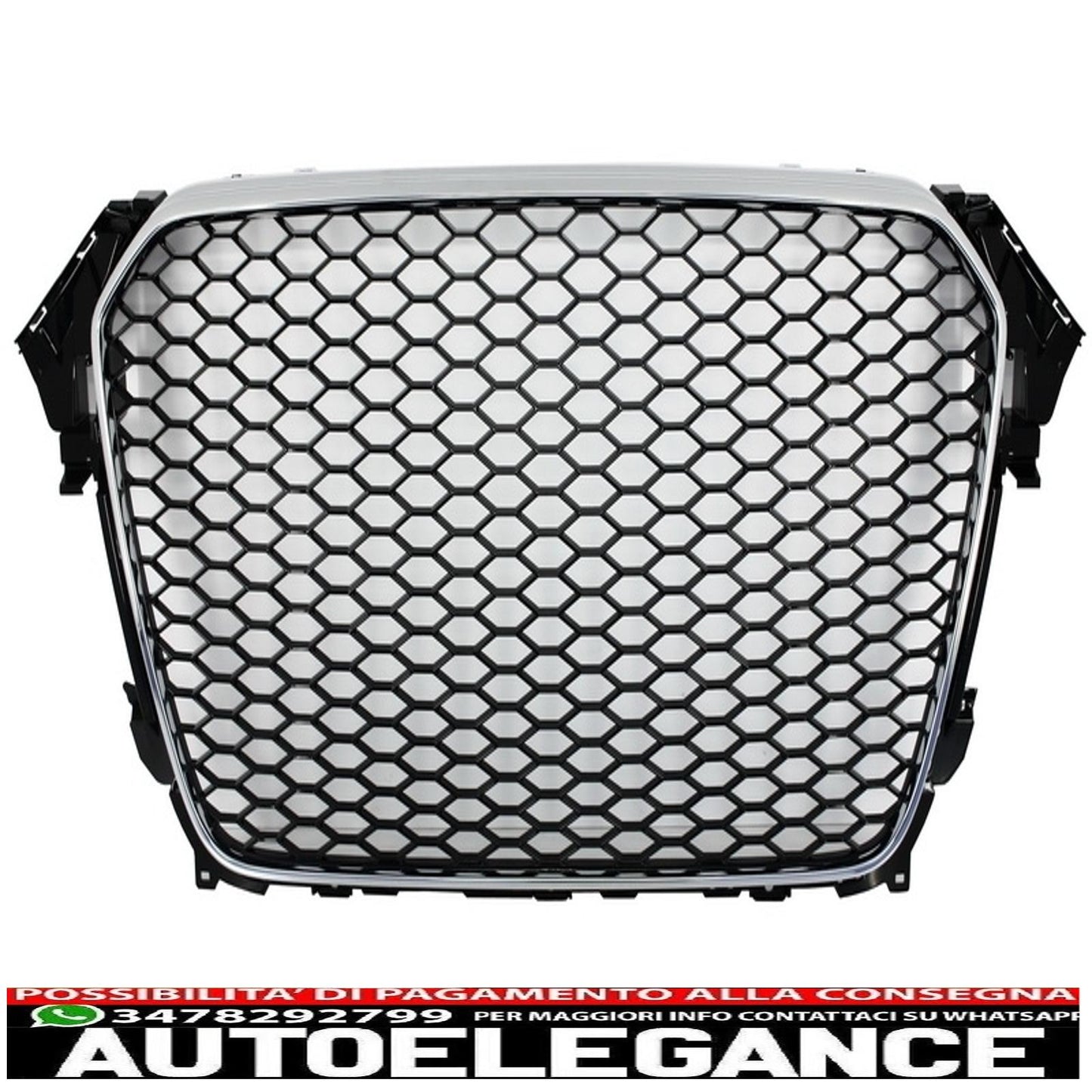 montaggio griglia centrale con mantovana paraurti posteriore diffusore d'aria e finali marmitta adatto per audi a4 b8 facelift (2012-2015) limousine/avant rs design