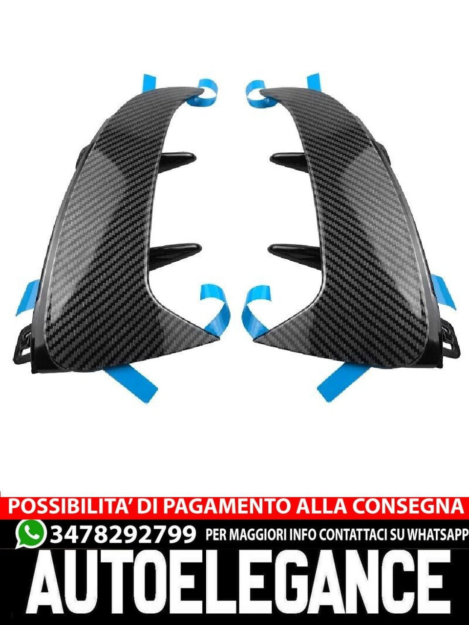 Adatto per Mercedes W177 Classe A posteriore AMG OTTICA AERO FLAPS CARBONIO