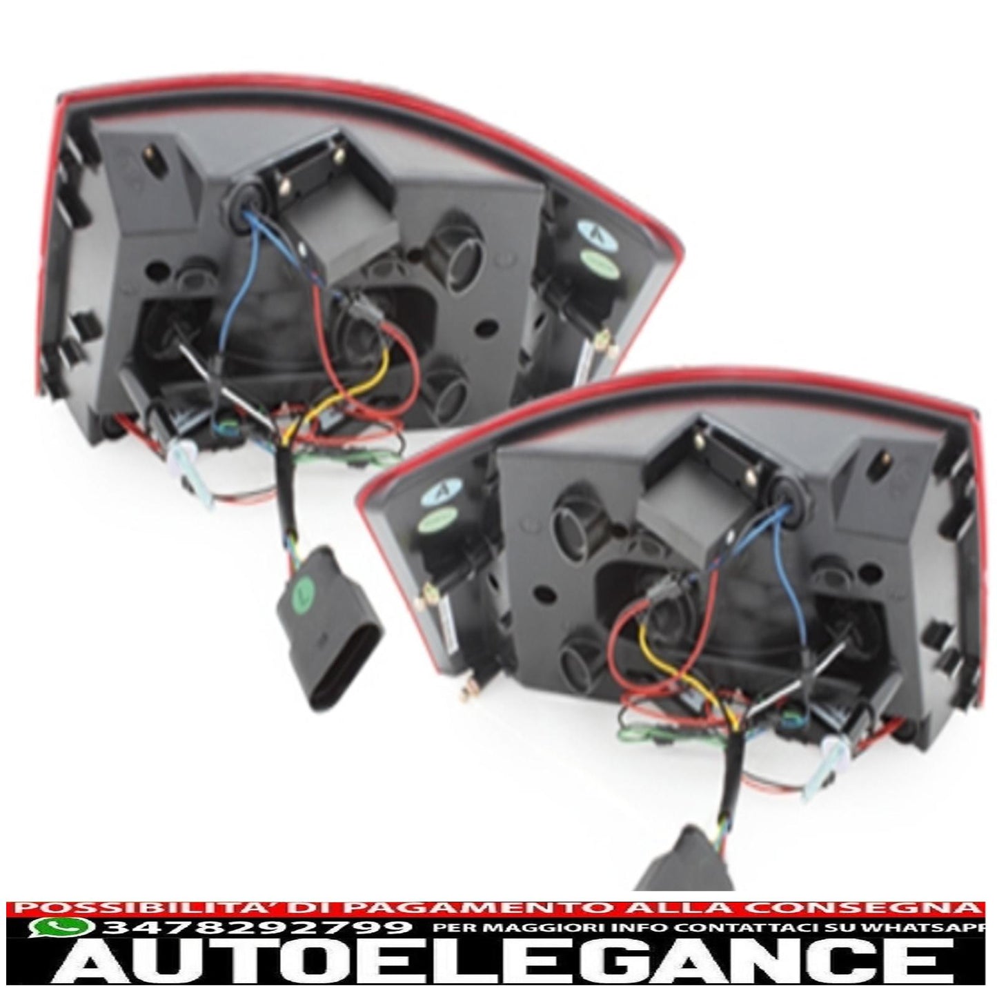 led rear lights suitable for audi a6 limousine 04-08 red/smoke
