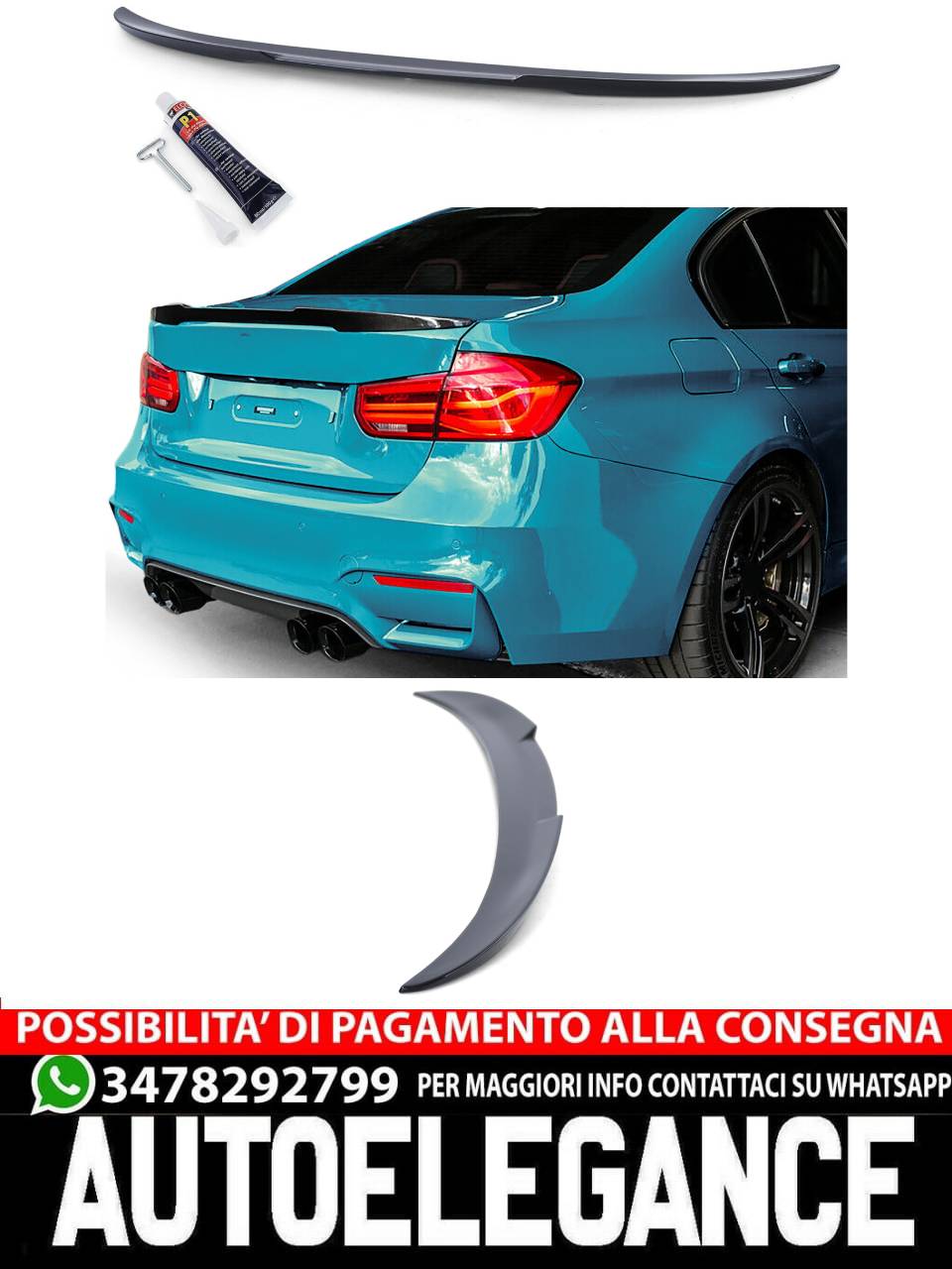 Sport Rear Spoiler Suitable For 3 Series BMW Sedan F30 F80 M3 11-19 