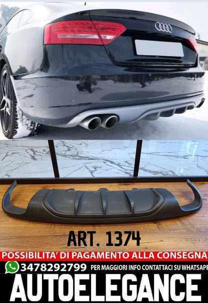 DIFFUSER SUITABLE FOR AUDI A5 2007-2011 SPORTBACK STANDARD 2+2 LOOK DTM RAW