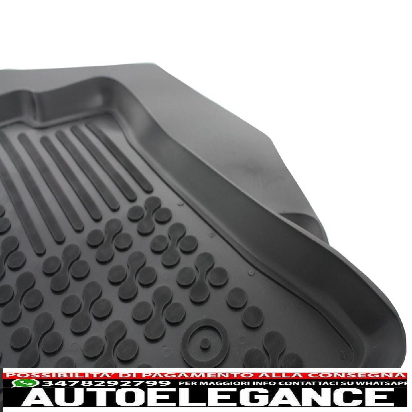 Black rubber mat front suitable for dacia dokker van (2012-2021)