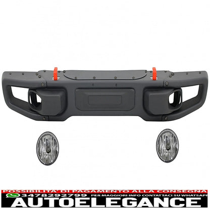 Paraurti anteriore in metallo con griglia anteriore centrale adatto per Jeep Wrangler / Rubicon JK (2007-2017) 10° anniversario in stile hard rock