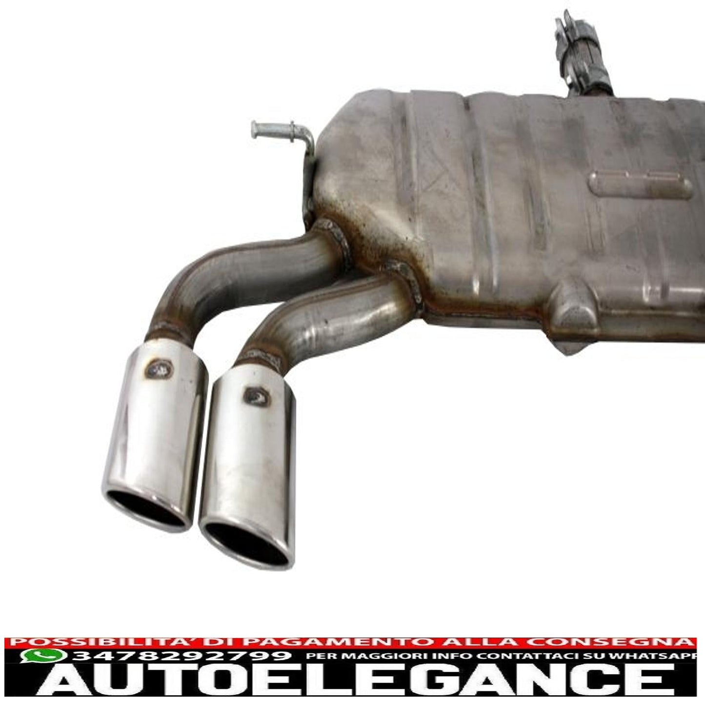 complete exhaust system suitable for audi a3 8v hatchback sportback coupe (2012-2019) s3 design 