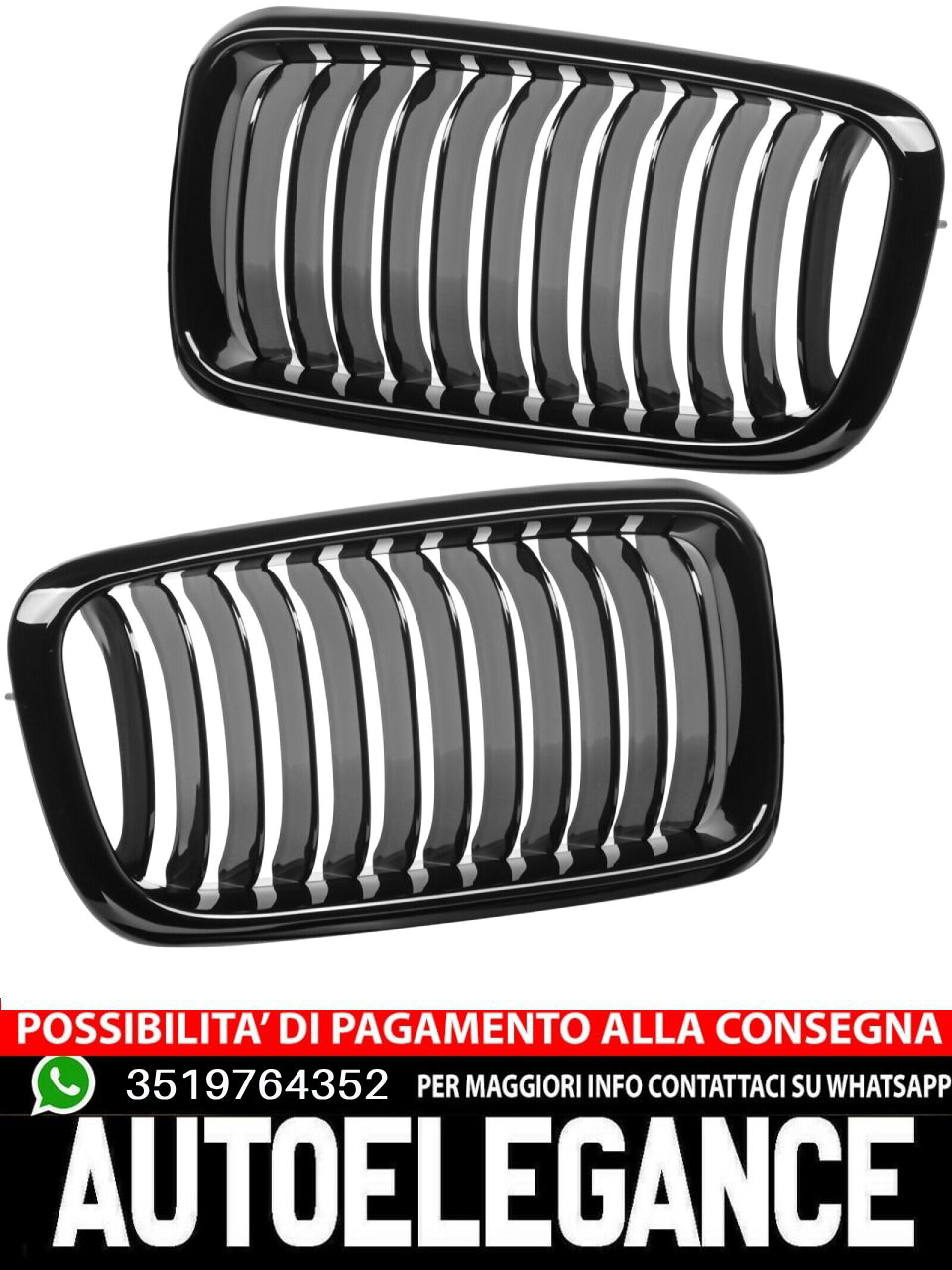 Griglia rene radiatore barra singola adatta per BMW Serie 7 E38 1994-2004
