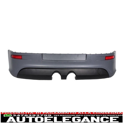 rear bumper extension suitable for vw golf 5 v (2003-2007) r32 look and complete exhaust system catback muffler