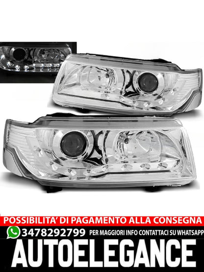 FARI ANTERIORI DAYLIGHT CHROME ADATTI COMPATIBILI PER VW PASSAT B4 11.93-05.97
