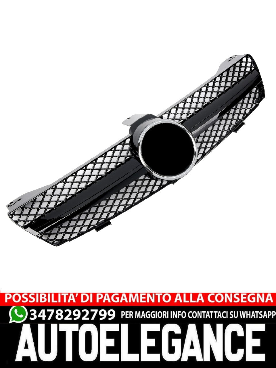Griglia sportiva per Mercedes W219 CLS 2004-2008 nero lucido AMG LOOK