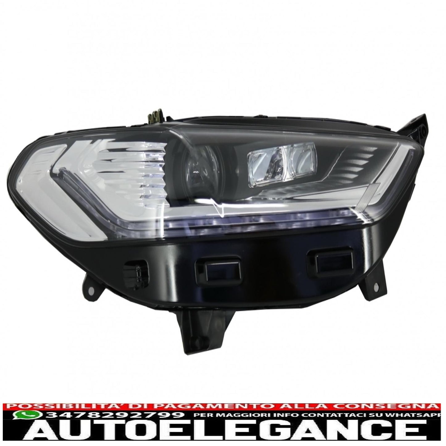 xenon look led drl headlights suitable for ford mondeo mk5 (2013-2016) dynamic and smooth sequential cornering lights chrome