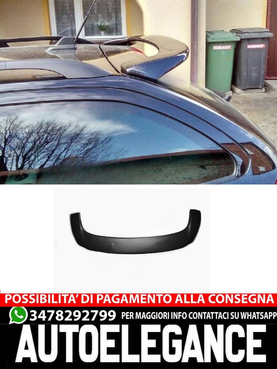 SPOILER TETTO POSTERIORE per Skoda Octavia 2 Kombi 2004-2013