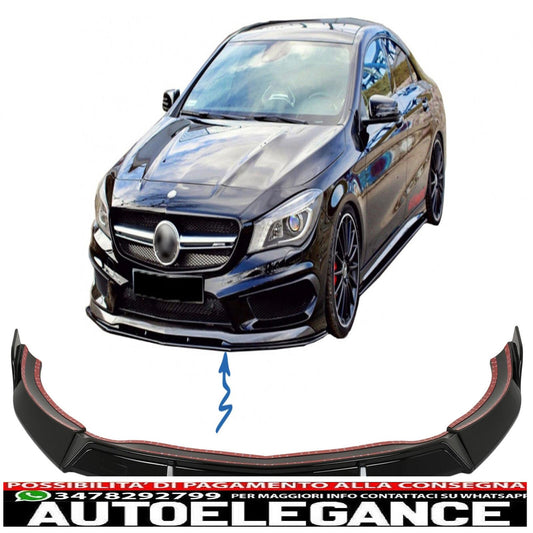 Labbro spoiler anteriore per Mercedes CLA45 C117 X117 13-16 nero lucido-mostra il titolo originaleTesto originaleFrontspoilerlippe für Mercedes CLA45 C117 X117 13-16 Glänzend Schwarz
