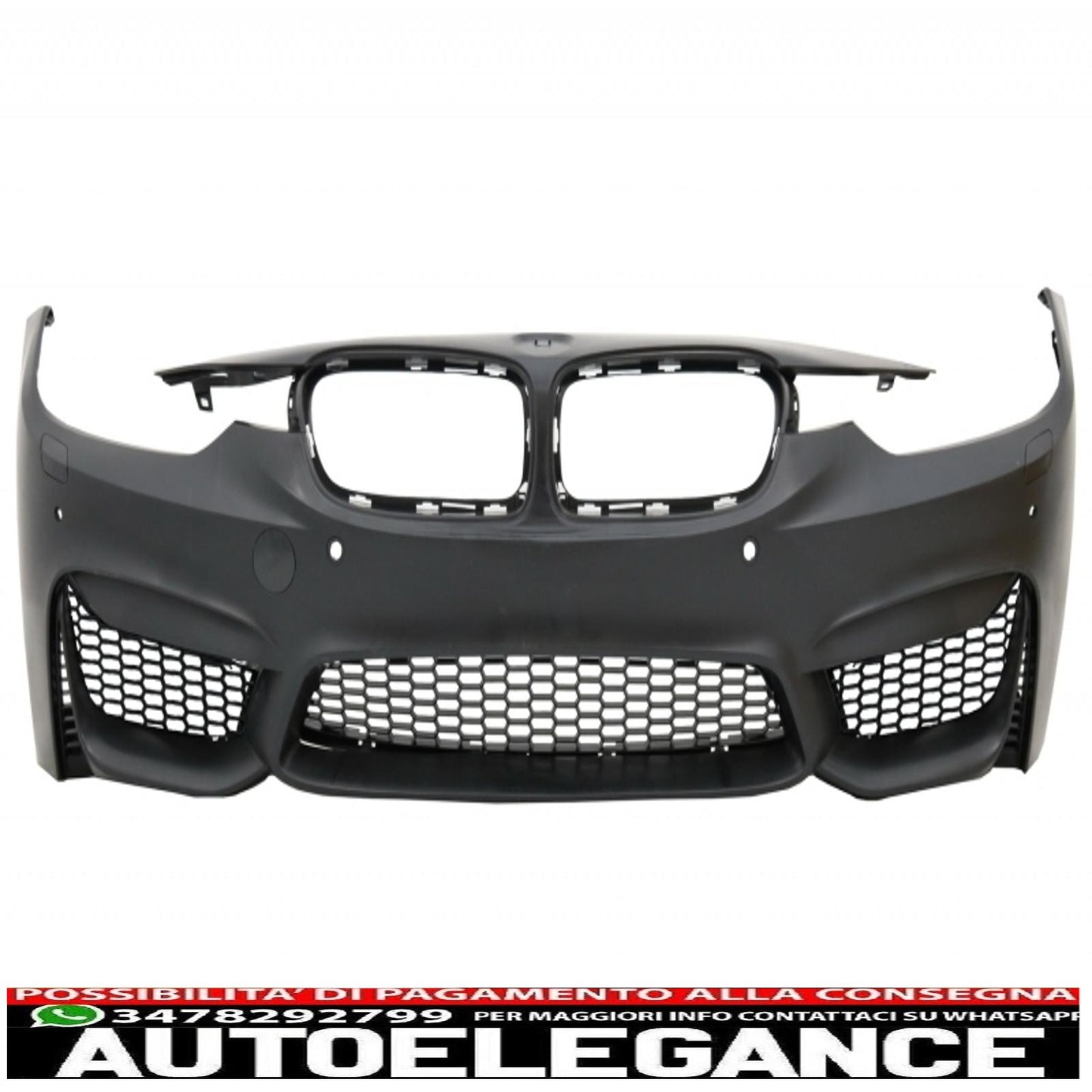 paraurti anteriore con minigonne laterali adatto per bmw serie 3 f30 f31 non lci e lci (2011-2018) m3 sport evo design