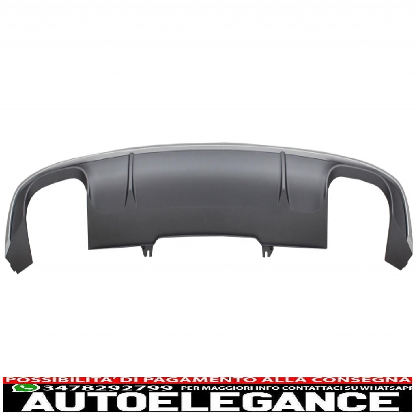 Diffusore paraurti posteriore con terminali di scarico terminali di scarico adatti per audi a4 b9 8w berlina avant s-line (2016-2018) s4 design