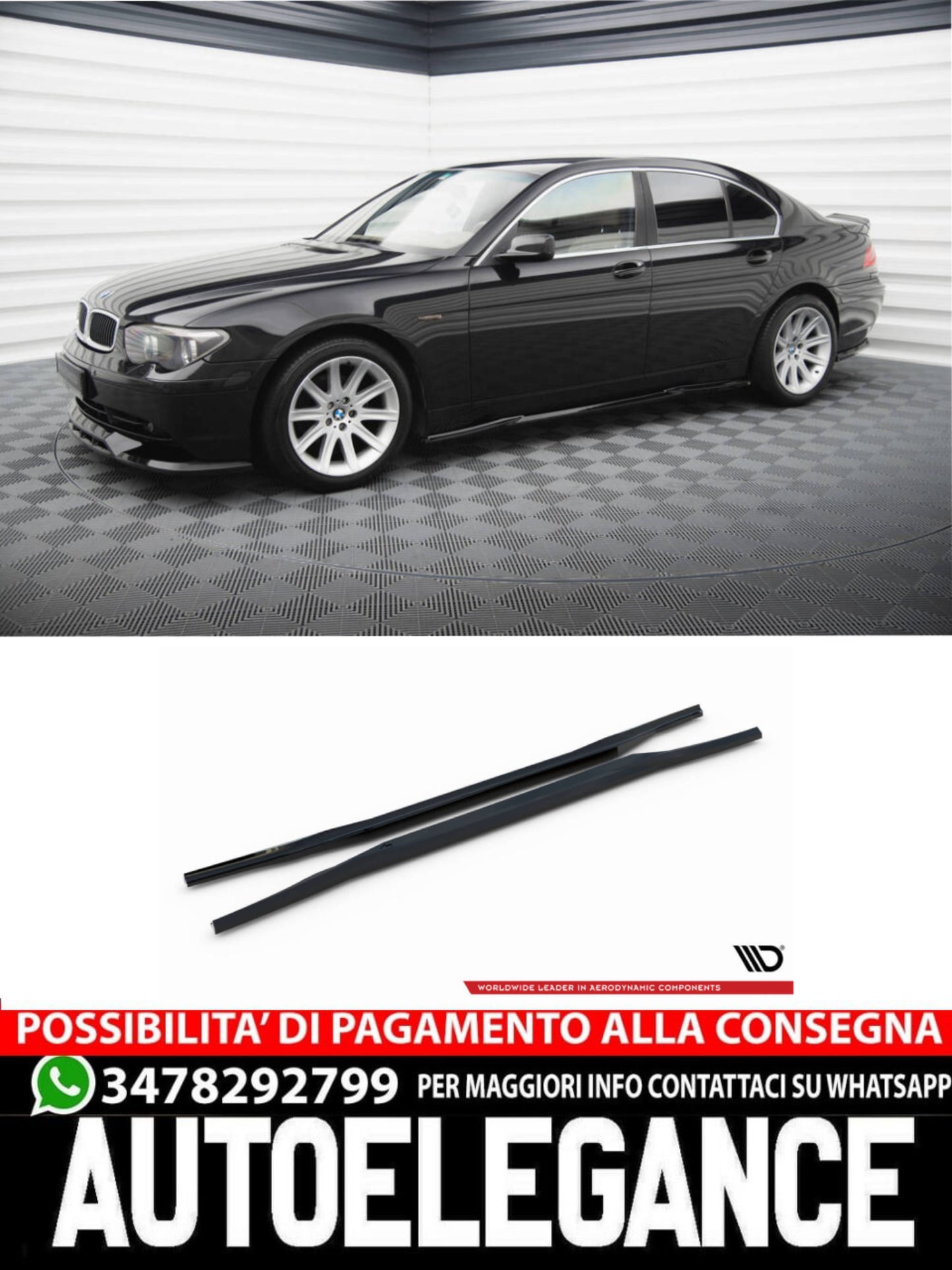 MINIGONNE LATERALI ADATTE PER BMW 7 E65  (2001-2005)