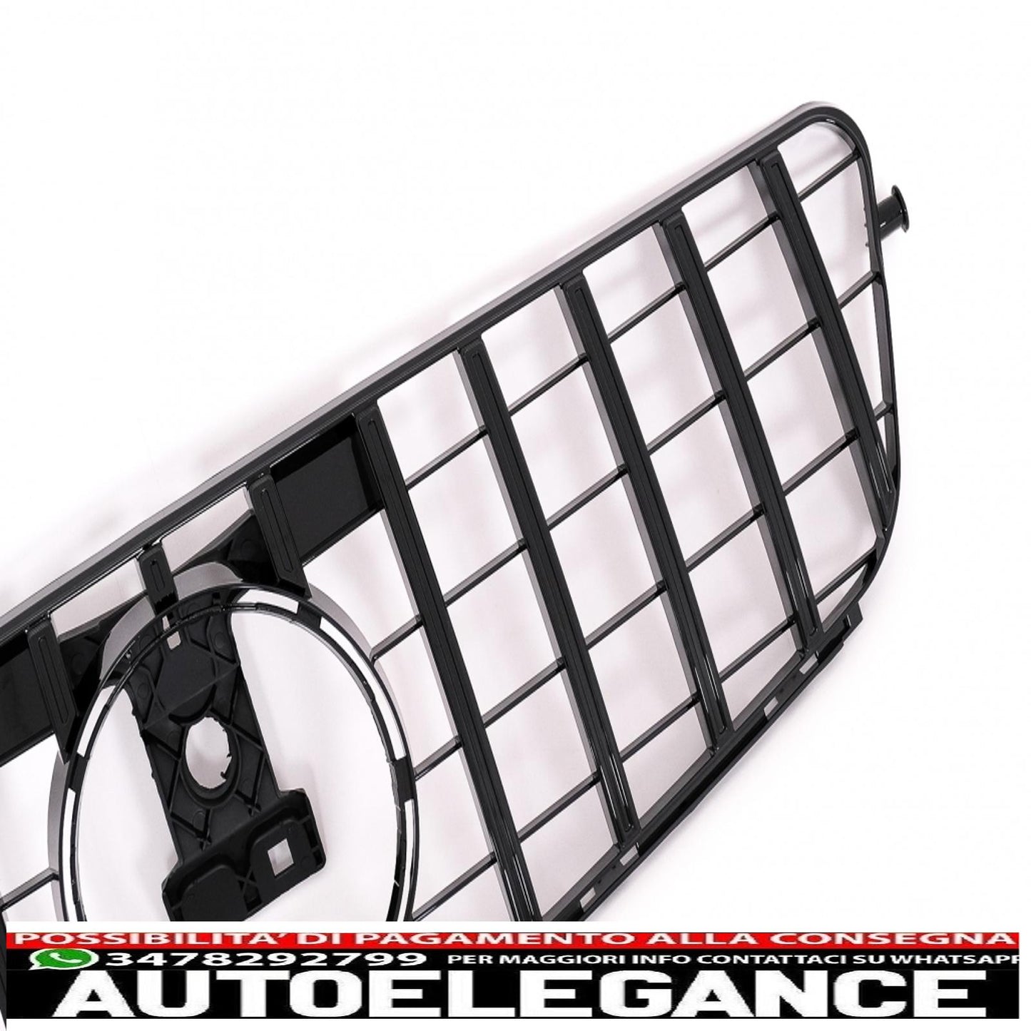 griglia anteriore adatta per mercedes classe c w204 s204 limousine station wagon (2007-2014) gt-r design panamericana nera