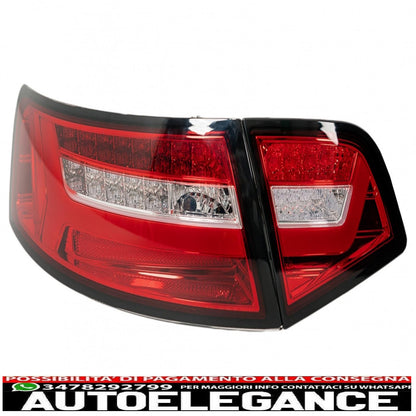 led bar rear lights suitable for audi a6 4f2 c6 limousine (2008-2011) light red design restyling with sequential dynamic cornering lights