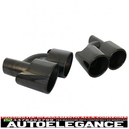 Black exhaust tips suitable for mercedes c class e class s class cls sl slk w204 w211 w221 w219 e63 c63 design