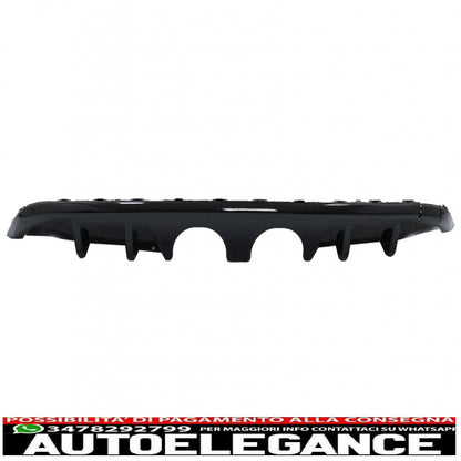 Diffusore mantovana paraurti posteriore adatto per vw golf 6 vi (2008-2012) r20 look solo per paraurti standard nero pianoforte