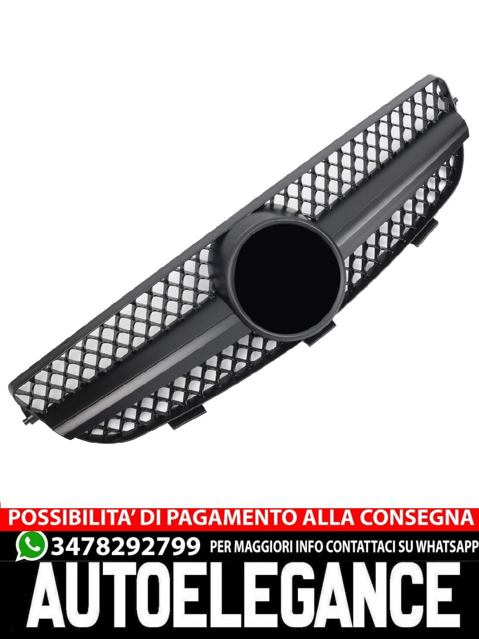 Griglia sportiva per Mercedes W209 CLK Nero Opaco AMG LOOK